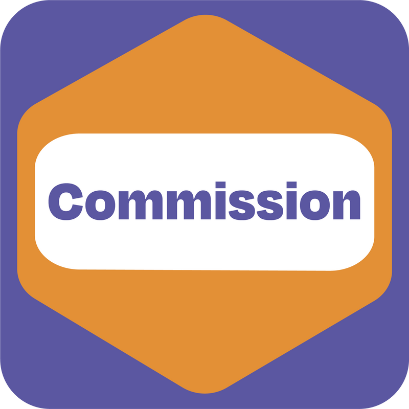 Button that leads to the Commissions page