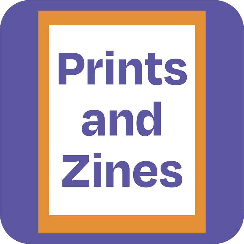 Button that leads to the Prints and Zines collection